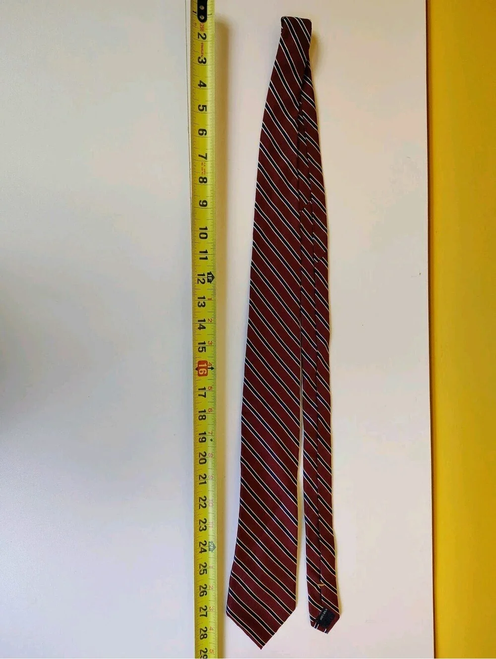 Nautica Mens Silk Tie Red Blue Repp Striped Classic Prep Regimental Casual